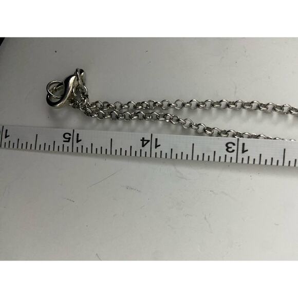 Long chain necklace with Upcycled pendant - Picture 3 of 5